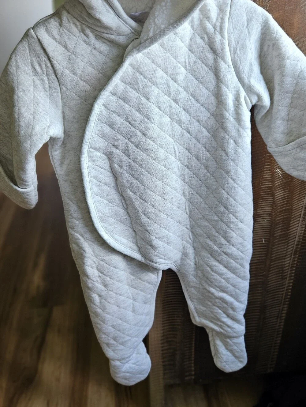 Quilted Winter Baby Bear One-Piece